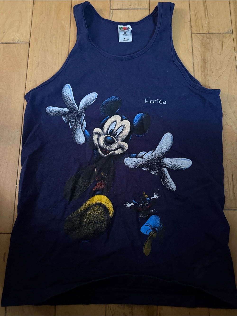 Disney Navy Tank Top with Mickey Mouse Florida Graphic